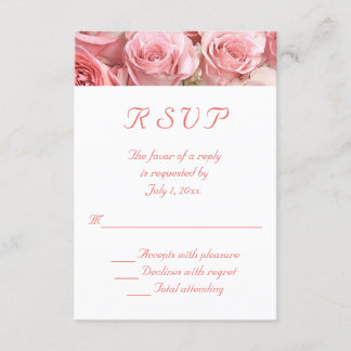 Roses Wedding RSVP Kaartje