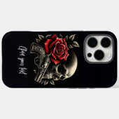 RoseSkull Case-Mate iPhone Case (Achterkant (horizontaal))