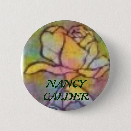 rosestainglass, NANCYCALDER Ronde Button 5,7 Cm (Voorkant)
