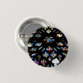 Rosetón de Notre-Dame, Paris Ronde Button 3,2 Cm (Voorkant /achterkant)