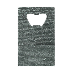 Rosetta Stone Ancient Egyptische hiërogliefen Kredietkaart Flessenopener