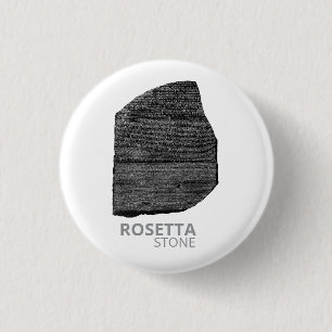 Rosetta Stone: Hiëroglief Oud Egypte Taal Ronde Button 3,2 Cm