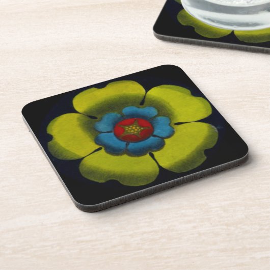 Rosette architecturale n° 6 - Dessous de verre (Côté gauche)