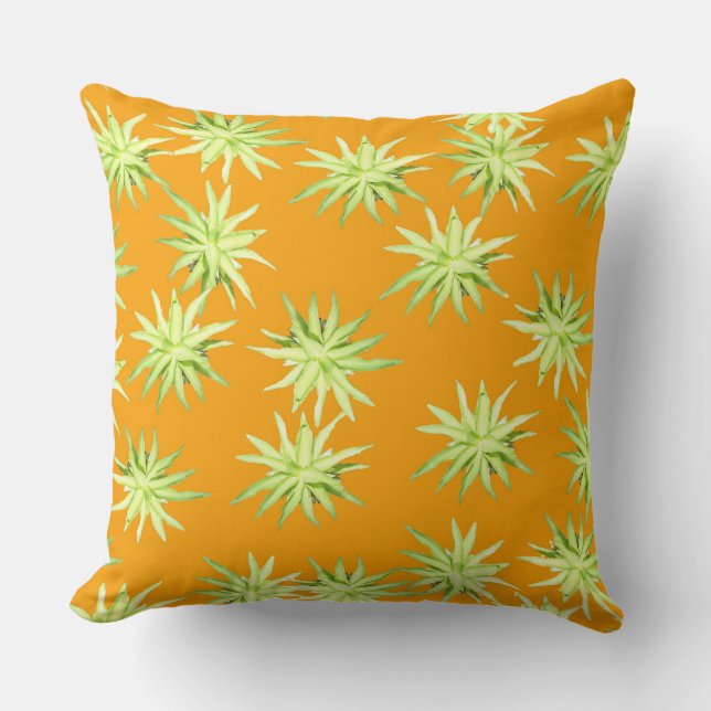 Rosette d'Agave - Oreiller à jet d'or du désert (Recto)