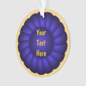 Rosette de ruban bleu pour personnaliser (devant)