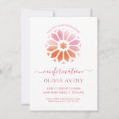 Rosette, Invitation de confirmation rose (Devant)