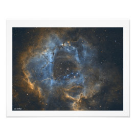 Rosette Nebula met Border van Eric Dreher Foto Afdruk