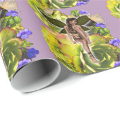 Rosette Succulent bezoekers Cadeaupapier (Rol Hoek)