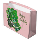 Rosette Succulent Grand Sac Cadeau (Dos Angle)