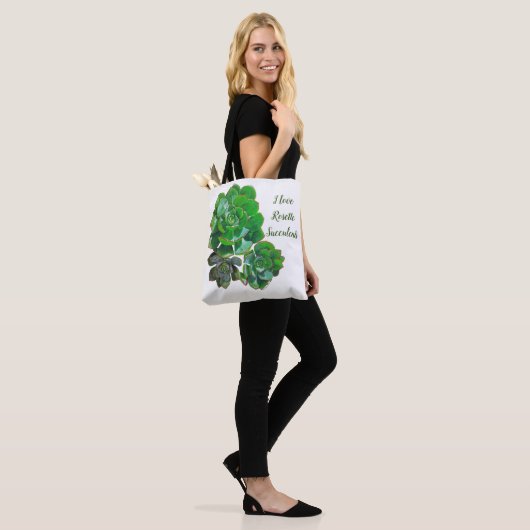 Rosette Succulents Canvas tassen (Op model)