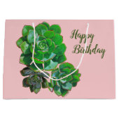 Rosette Succulents Large Gift Bag Groot Cadeauzakje (Voorkant)