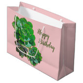Rosette Succulents Large Gift Bag Groot Cadeauzakje (Voorkant Gekanteld)