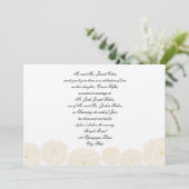 Rosettes Cream Hebrew Jwish Wedding Invitation Kaart (Staand voorkant)