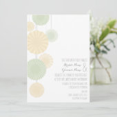 Rosettes Wedding Invitation _ Mint Kaart (Staand voorkant)