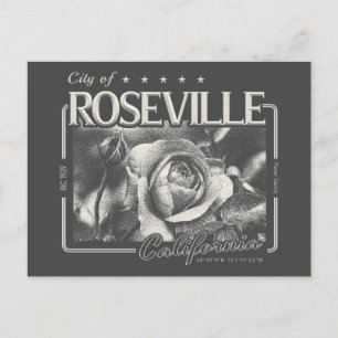 ROSEVILLE CALIFORNIA VINTAGE - STAD VAN ROSEVILLE BRIEFKAART