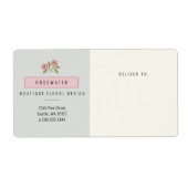 Rosewater Small Business Shipping Label (Voorkant)