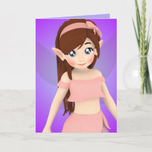 Rosey Cheek Anime Fairy Carte d'anniversaire