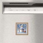Rosey Cheek Snowman Magnet (In Situ (Lave-vaisselle))