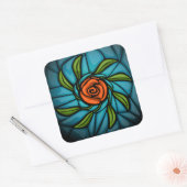 Rosey Mosaic Square Sticker (Envelop)