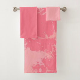 Rosey roze abstract bad handdoek