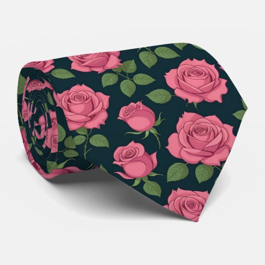 Rosey Rozen Stropdas (Opgerold)