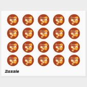 Rosh Hashana Apples and Honey Ronde Sticker (Vel)