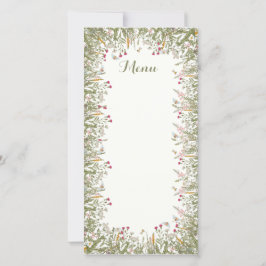 Rosh Hashana Floral Geïnspireerde Menu-Kaarten Bedankkaart