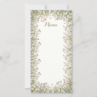 Rosh Hashana Floral Geïnspireerde Menu-Kaarten Bedankkaart