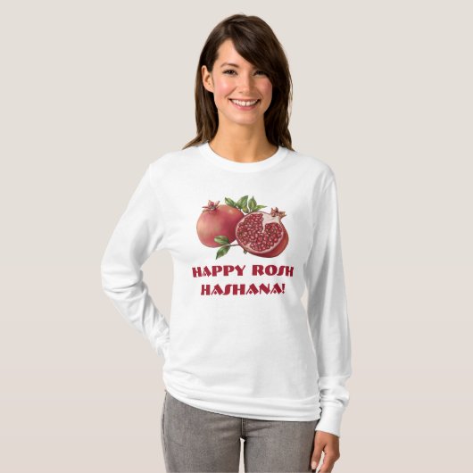 Rosh Hashana Jwish New Year Pomegranate Shirt (Voorkant volledig)