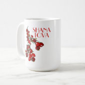 Rosh Hashana Pomegranates Latte Mok (Voorkant links)
