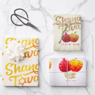 Rosh Hashanah 3 Granaatappels Leuke feestelijke st Inpakpapier Vel