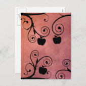 Rosh Hashanah Appel Silhouet Feestdagenkaart (Voorkant / Achterkant)