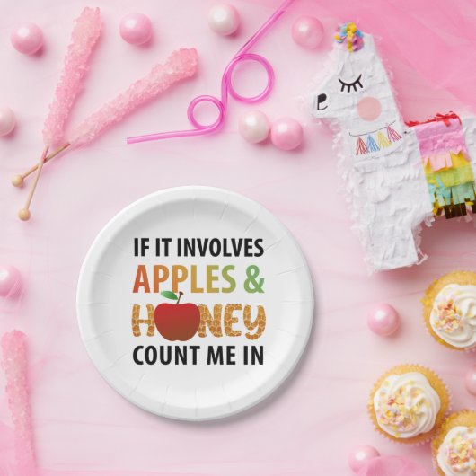 Rosh Hashanah appels en honey T-Shirt Papieren Bordje (Feest)