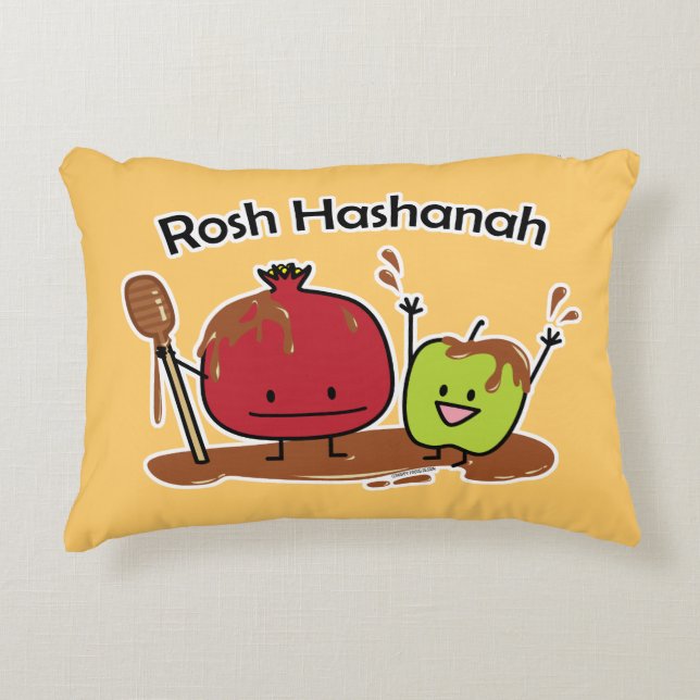 Rosh Hashanah apple pomegranate honey Jewish new Accent Kussen (Voorkant)