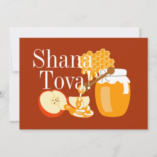 Rosh Hashanah Apples and Honey Feestdagenkaart (Voorkant)