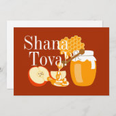 Rosh Hashanah Apples and Honey Feestdagenkaart (Voorkant / Achterkant)