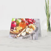 Rosh Hashanah Apples and Honey Waterverf Kaart (Voorkant)