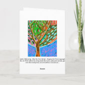 Rosh Hashanah - arbre de ciel bleu de carte de la (Dos)