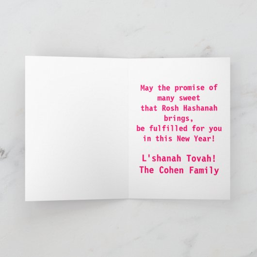 Rosh Hashanah Card Feestdagen Kaart (Binnen)
