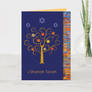 Rosh Hashanah. Carte de vœux du Nouvel An juif