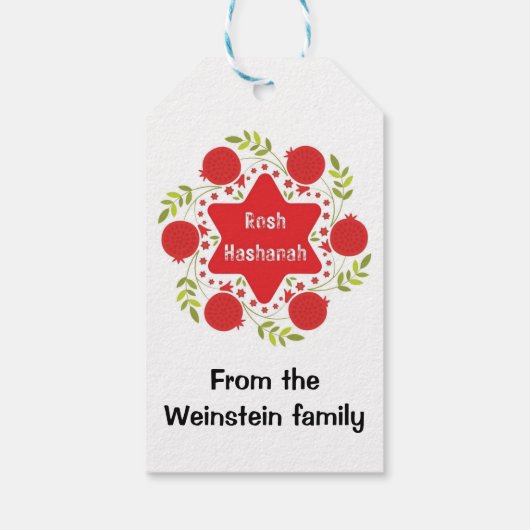 Rosh Hashanah Custom Cadeaulabel (Achterkant)