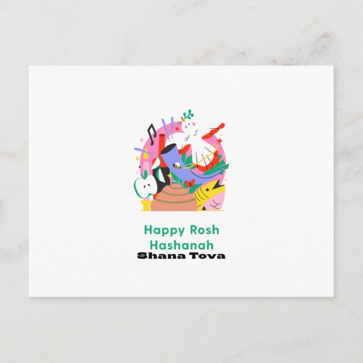 Rosh Hashanah Feestdagenkaart (Voorkant)