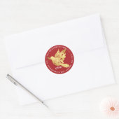 Rosh Hashanah Gold Shalom Joods Nieuwjaar Ronde Sticker (Envelop)