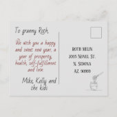 Rosh Hashanah Holiday Post Kaart Joods Nieuwjaar (Achterkant)