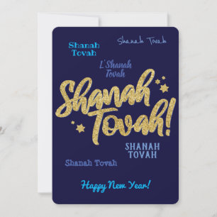 Rosh Hashanah Jewish Hebrew New Year Card Feestdagenkaart