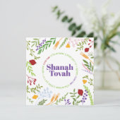 Rosh Hashanah Jewish New Year Greetings-English Feestdagenkaart (Staand voorkant)