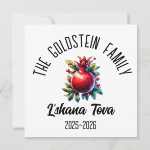 Rosh Hashanah Joods Nieuwjaar Gepersonaliseerde Na Feestdagenkaart