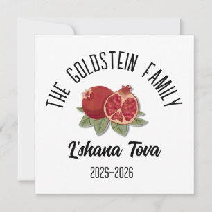 Rosh Hashanah Joods Nieuwjaar Gepersonaliseerde Na Feestdagenkaart