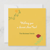 Rosh Hashanah Joods Nieuwjaar-Shana Tovah op zwart Feestdagenkaart (Achterkant)