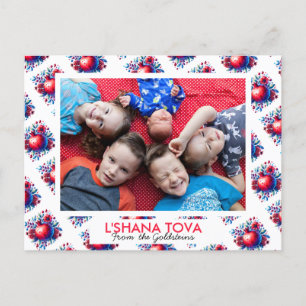Rosh Hashanah Joodse Nieuwjaar Familiefoto Feestdagenkaart